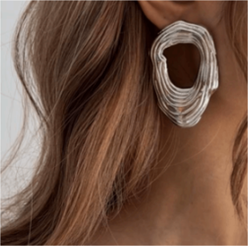 Giselle Silver Etch Earrings | Chic Baubles Official Store