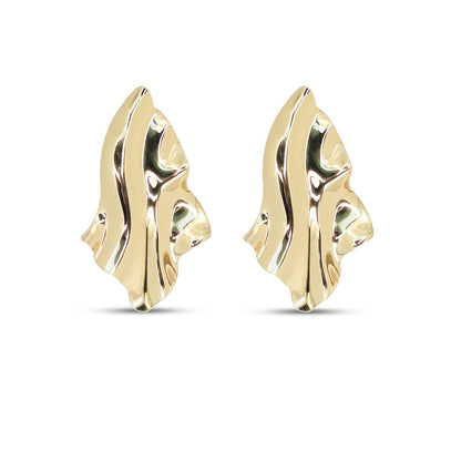 Gold Crumpled Abstract Earring | Chic Baubles Official Store