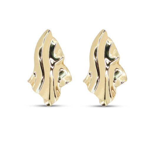Gold Crumpled Abstract Earring | Chic Baubles Official Store