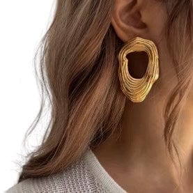 Giselle Gold Etch Earrings | Chic Baubles Official Store