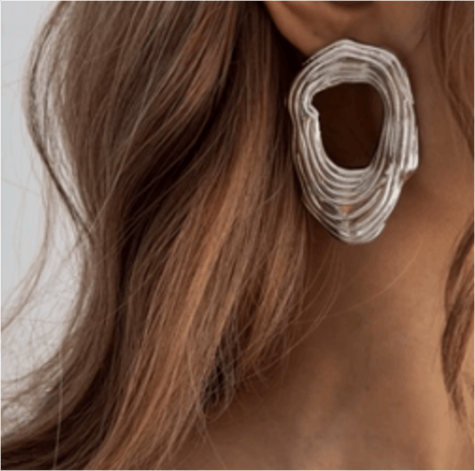 Giselle Silver Etch Earrings | Chic Baubles Official Store